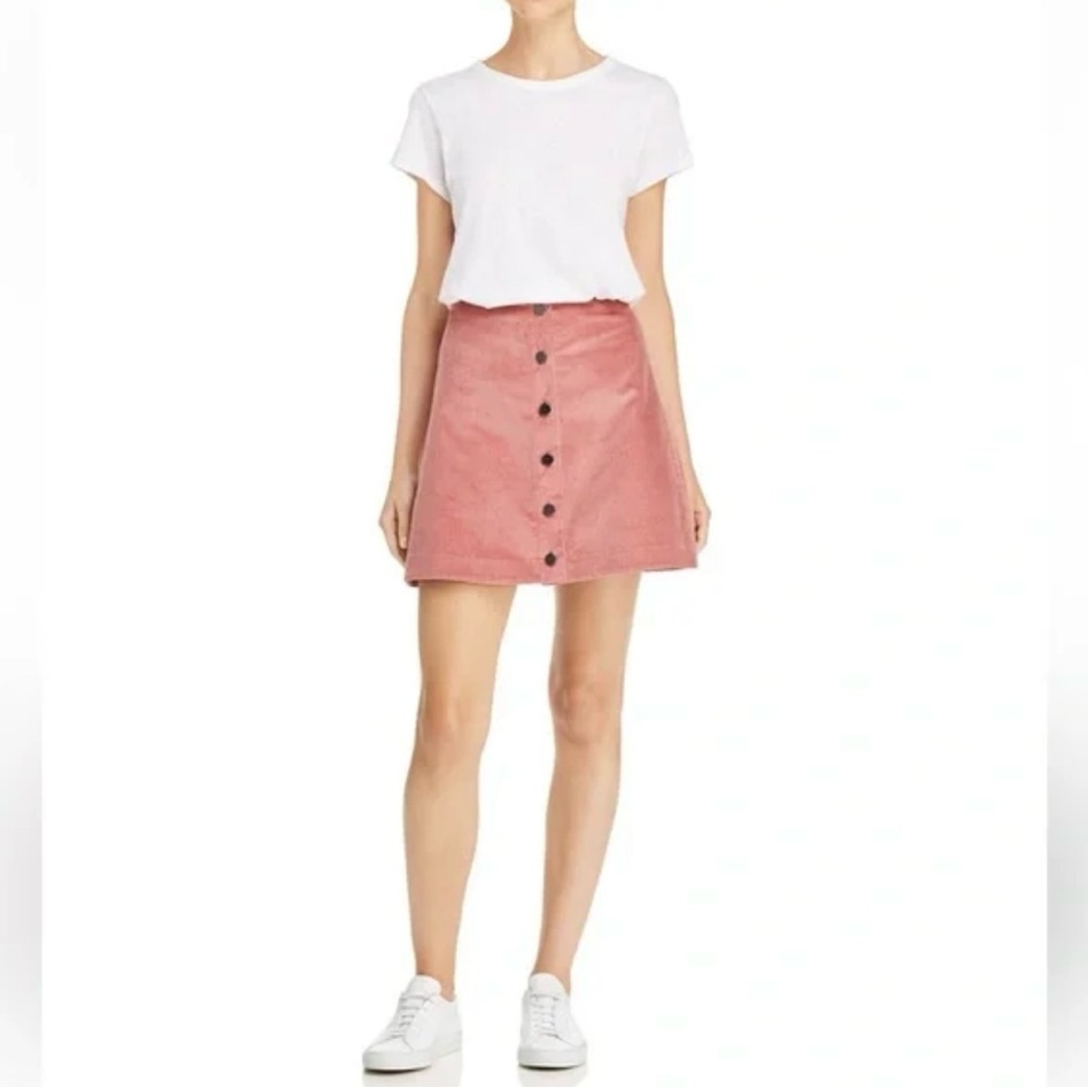 J.Crew pink Button-Front Skirt NWT
